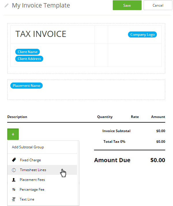 Custom Invoice Builder