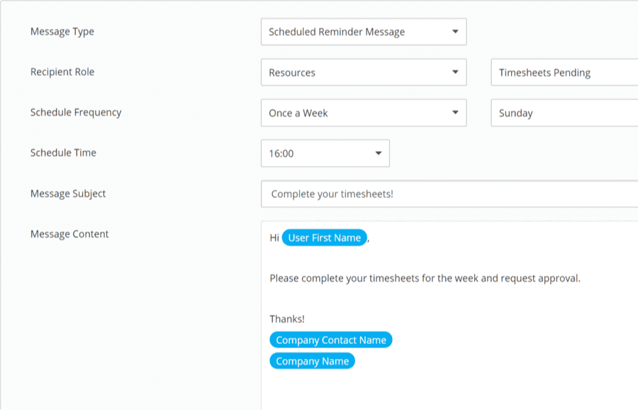 Custom Message Templates